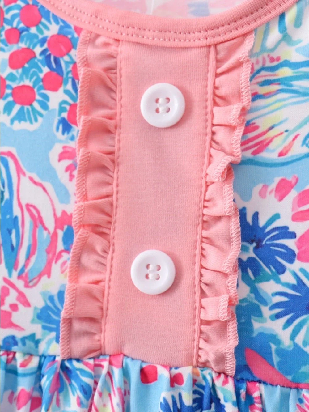 NWT Abby & Evie Baby Girl Floral Sundress with Coral Bloom Bloomer